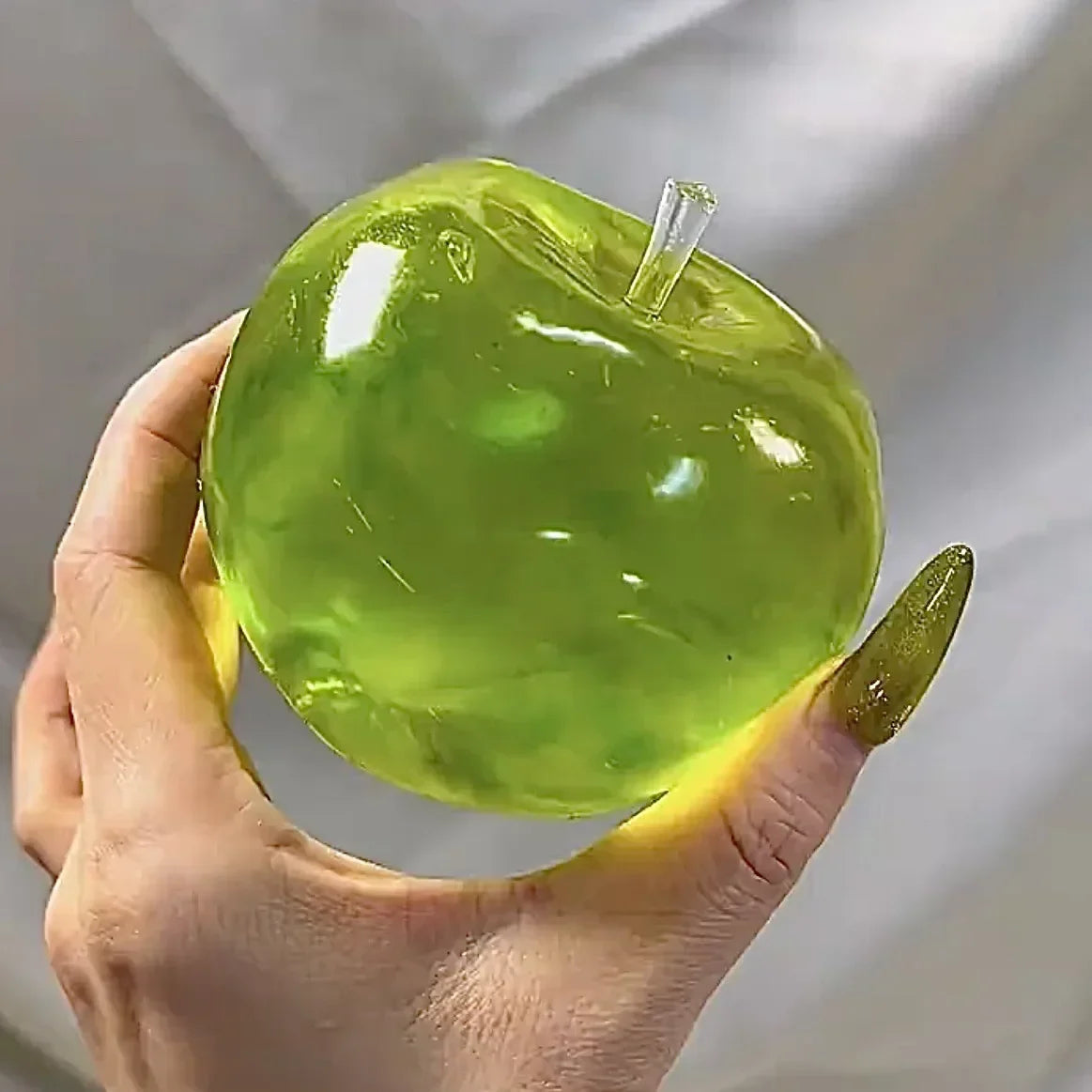 Green Apple Rebound Fidget Ball - Soft Sensory Squeeze Toy for Kids & Adults