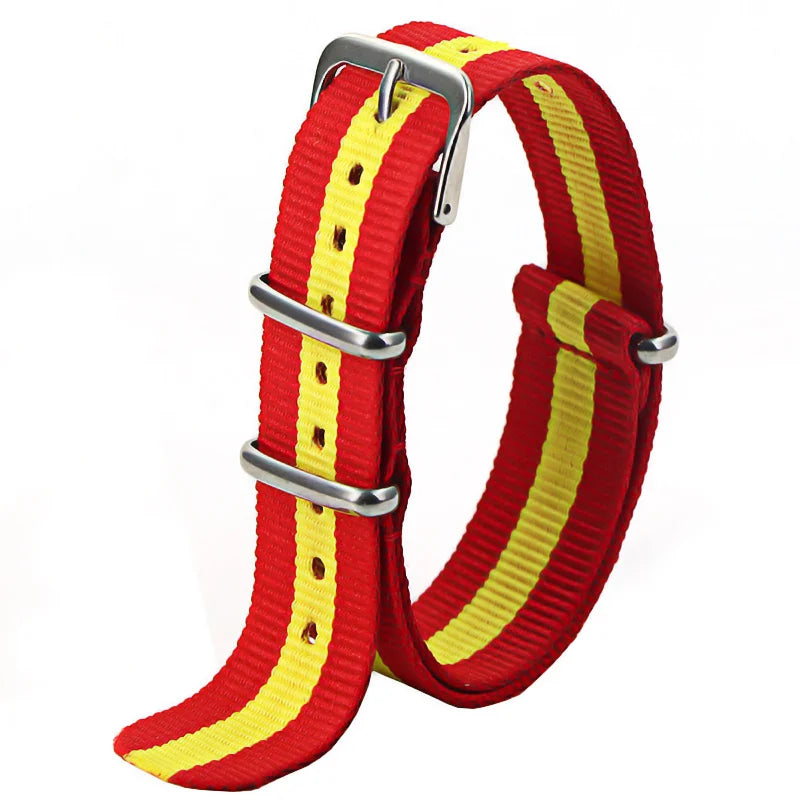 Nylon Watch Strap 16mm 18mm 20mm 22mm — Waterproof Army Sport Watch Band Replacement Belt