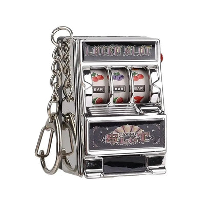 Mini Slot Machine Keychain – Creative Arcade Lucky Jackpot Toy for Fun & Stress Relief