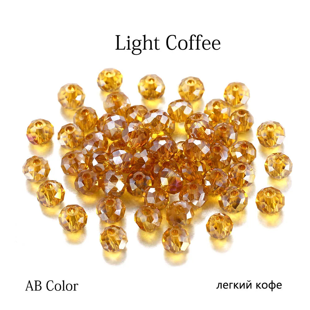 70–300pcs Czech Crystal Glass Beads Set (3–8mm) – Faceted Translucent Colorful Spacer Beads for DIY Jewelry, Bracelets & Craft Making