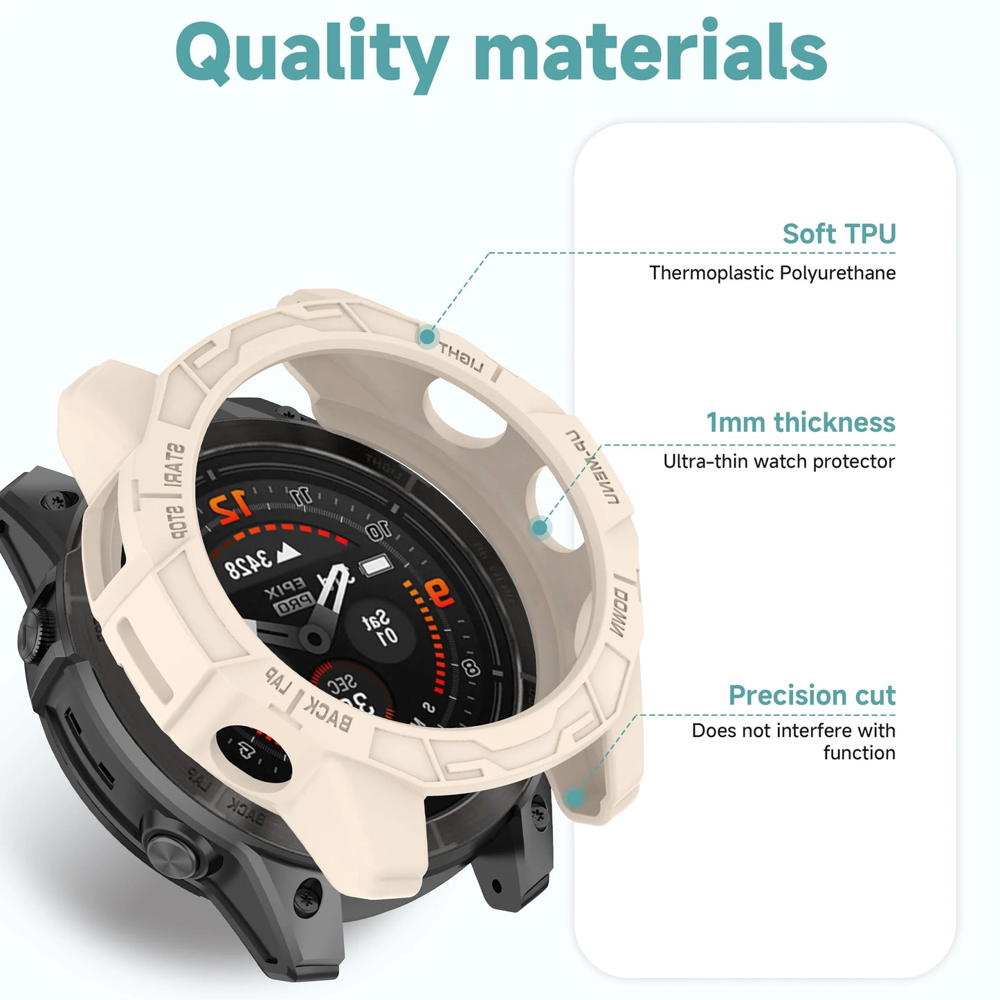 TPU Soft Silicone Case for Garmin Epix Pro Gen 2 & Fenix 7 Series – Protective Watch Cover Shell 42mm 47mm 51mm Accessories