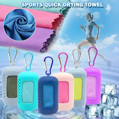 Outdoor Microfiber Cooling Ice Towel - Quick-Drying, Cold Sports Towel for Fitness, Camping, and Sports Activities