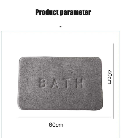 Anti-Slip Faux Cashmere Memory Foam Carpet – Super Absorbent Coral Fleece Floor Mat for Kitchen, Living Room & Bathroom