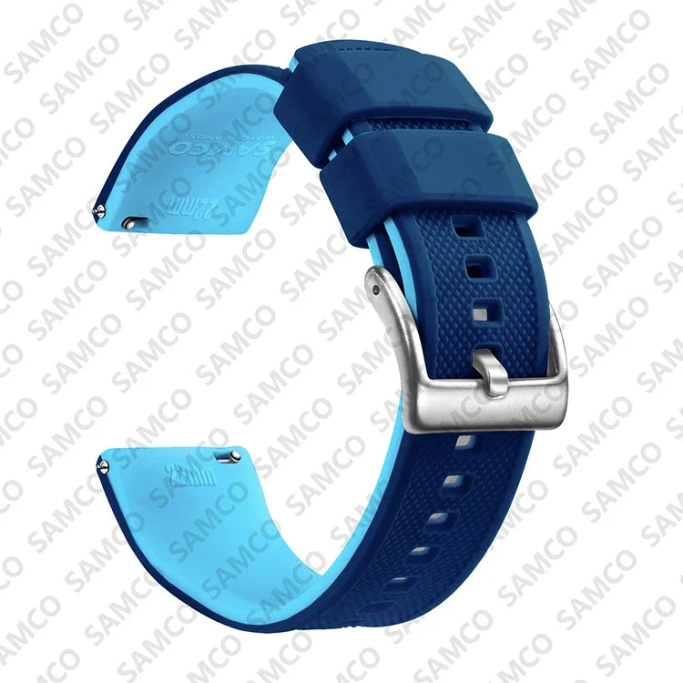 Premium Silicone Watch Band – Quick Release Rubber Strap, 18mm 20mm 22mm Replacement Watchband