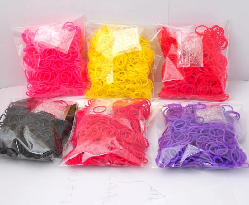 Pantone Color Rainbow Rubber Bands for Loom Bracelets – Western European Style DIY Arts & Crafts Kit