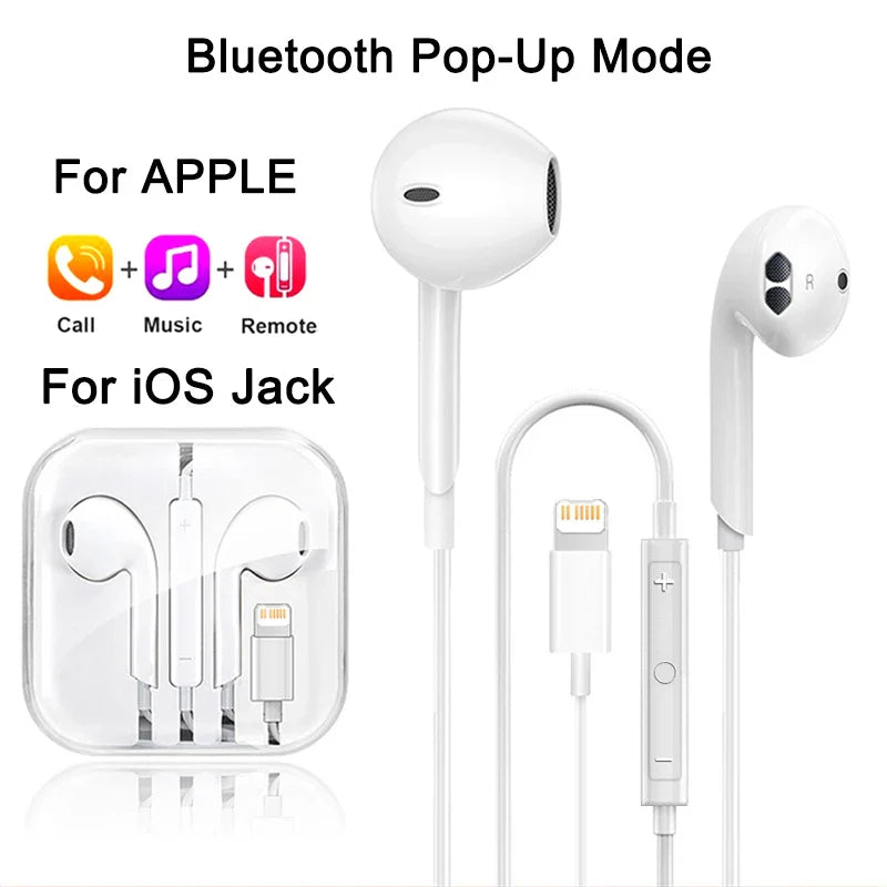Wired Stereo Earphones for Apple iPhone 7–16 & iPad — 3.5mm Headphones for iPhone, Tablet, Laptop