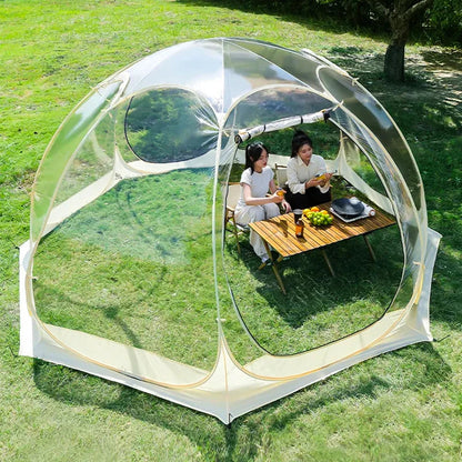 Camping Star Transparent Folding Tent – 4-8 Person Portable Spherical Tent, Rain/Windproof, Quick Opening for Outdoor Use