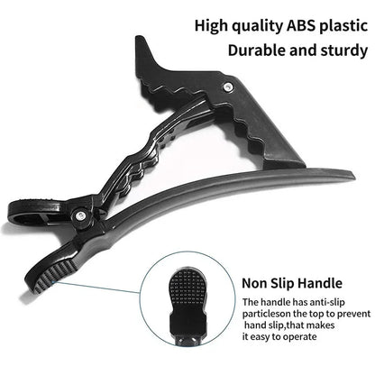 10pcs Hairdresser Clips - Professional Non-Slip Alligator Clips for Hair Styling, Salon DIY Accessories