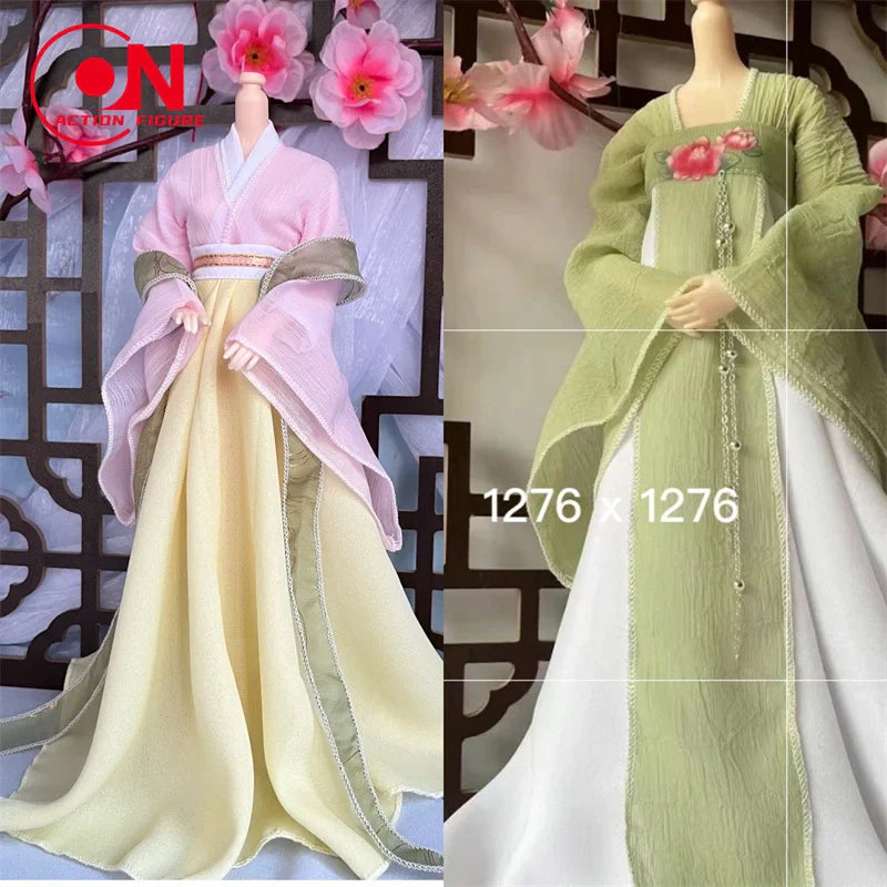 1/6 Female Doll Hanfu Outfit – Ancient Traditional Dress for 12-Inch Action Figures, Cosplay Model Toy