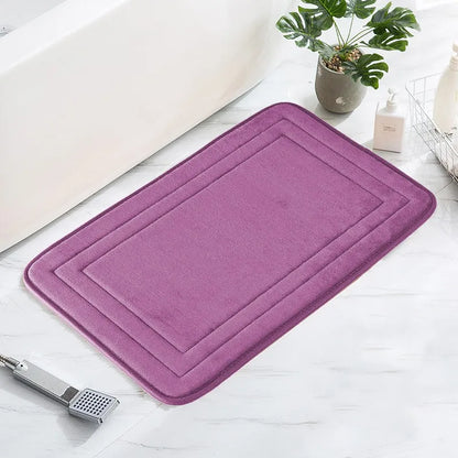 Non-Slip Bathroom Mat - Soft, Comfortable Absorbent Floor Carpet, Machine Washable & Quick-Dry Shower Room Doormat