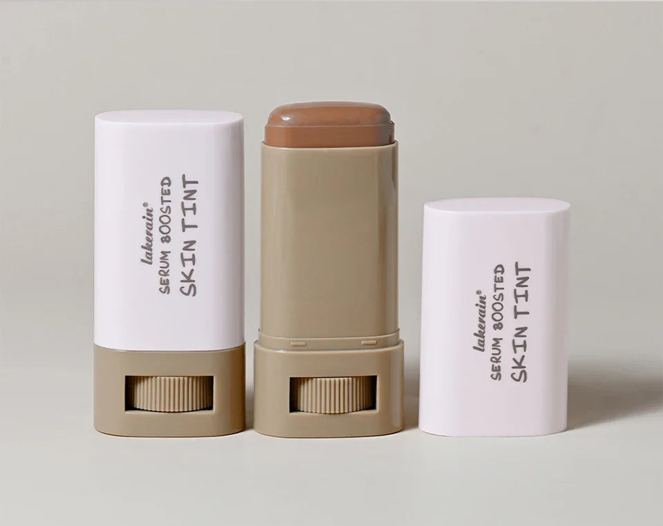 Balm Serum Skin Tint – Silky Texture, Moisturizing Coverage & Plumping Stick Foundation for Even Skin Tone, Travel-Friendly