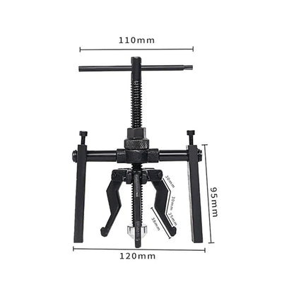 3-Jaw Inner Bearing Extractor Puller - Heavy Duty Automotive Bearing Removal Tool Kit for Cars and Motorcycles