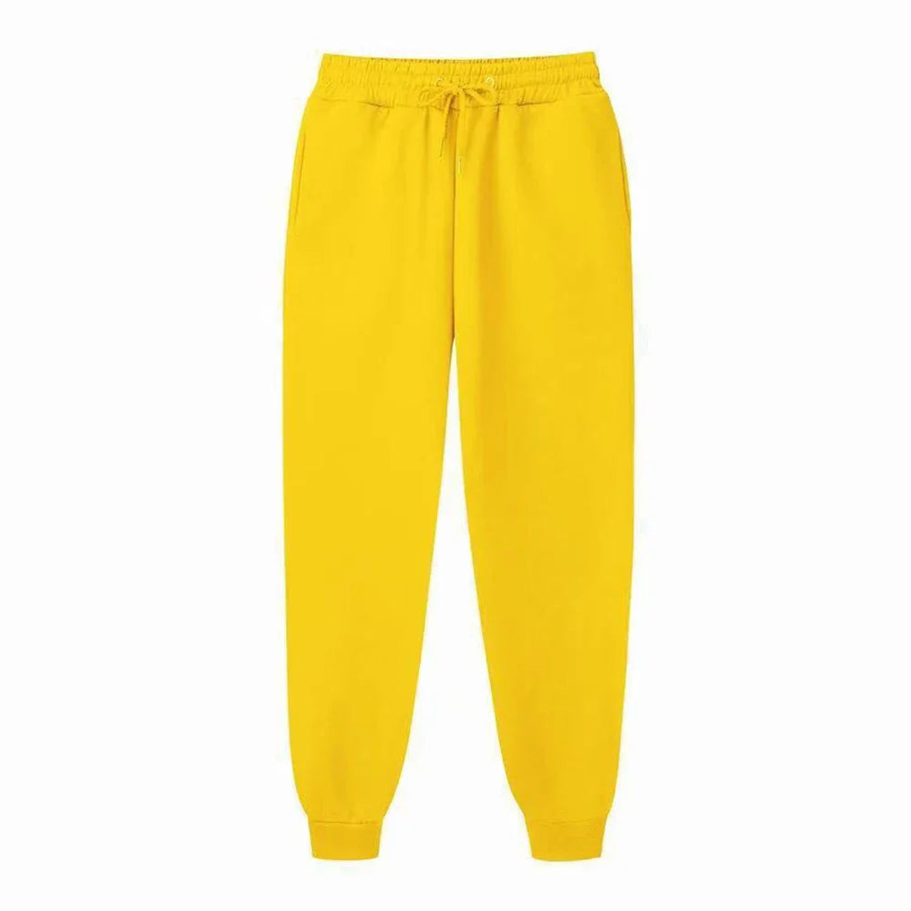 Men's Sweatpants - Spring Autumn Fleece Sport Pants with Drawstring & Pockets, Oversized Casual Trousers