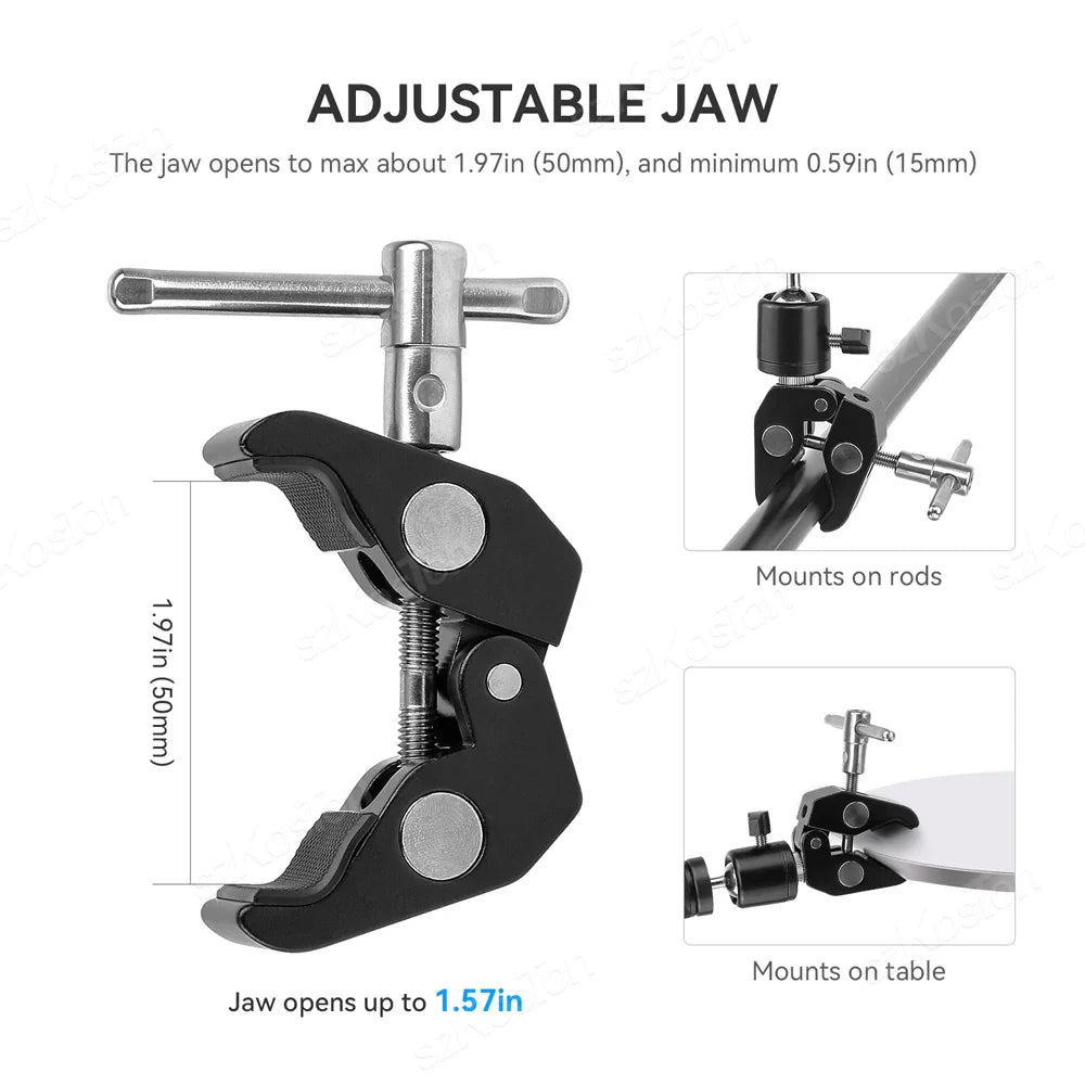 Selfie Stick Monopod Handlebar Mount – Compatible with Insta360 X4/X3/X2, GoPro 8-13 & DJI for Bicycle & Motorcycle