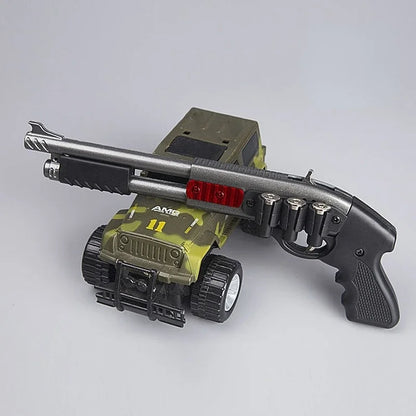 Mini Alloy Rubber Band Rifle – 8-Burst Toy Gun Pistol Model Ornament | Fun Christmas Gift for Boys