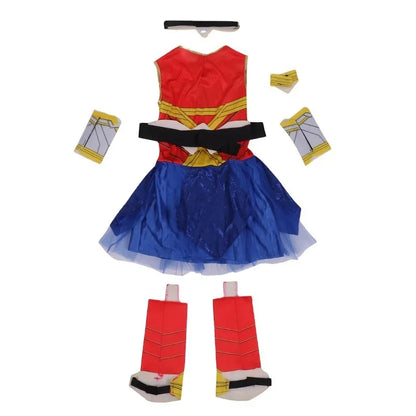 Deluxe Wonder Woman Anime Costume for Girls – Dawn of Justice Superhero Halloween Fancy Dress Cosplay