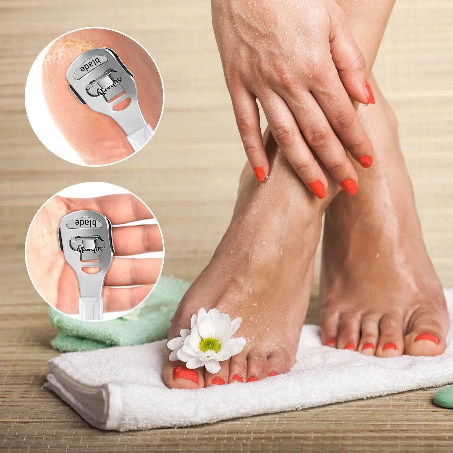 Foot Callus Shaver – Stainless Steel Heel & Hard Skin Remover with 10 Blades Pedicure Tool