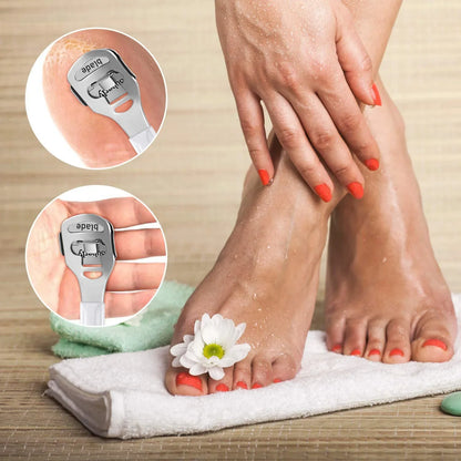 Foot Callus Shaver – Stainless Steel Heel & Hard Skin Remover with 10 Blades Pedicure Tool