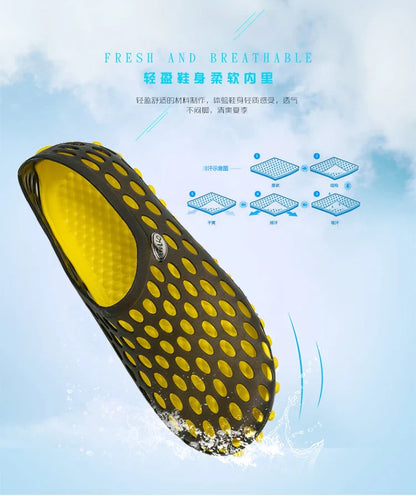 Men’s Vacation Beach Sandals - Unisex Lightweight Aqua Shoes, Outdoor Wading & Garden Slippers, Large Size Travel Footwear