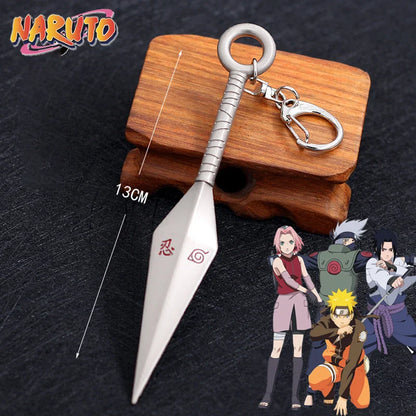 Anime Naruto Weapon Keychain Set – Metal Models of Asuma, Zabuza Sword, Kisame, Hidan, Minato Kunai & Flying Thunder God Cosplay Toys for Boys