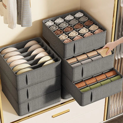Underwear & Socks Cabinet Drawer Organizer – Wardrobe Storage Box for Clothes, Ties, Pants & Bras