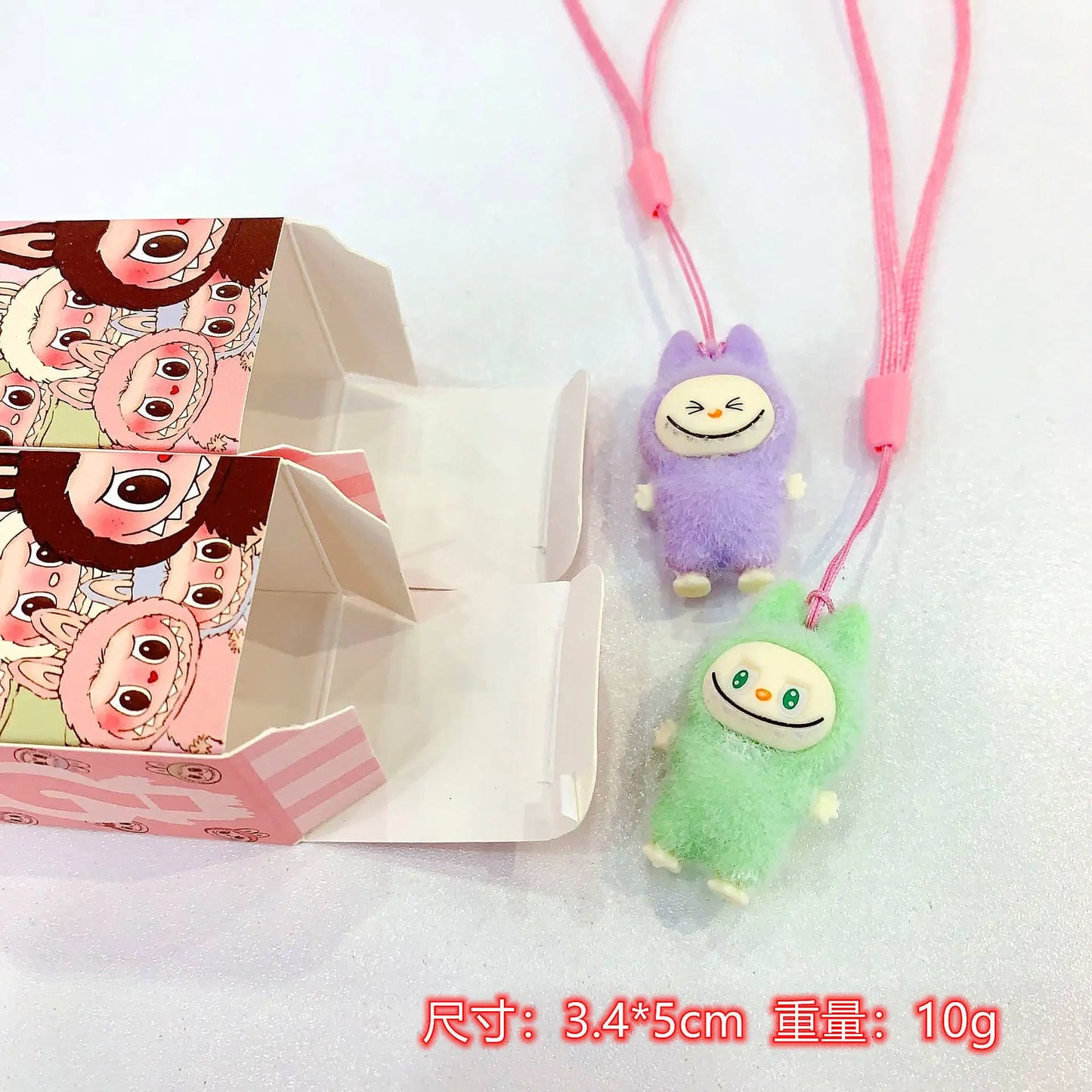 Cartoon Labubu Resin Plush Blind Box Pendant – Cute Backpack & Desktop Accessory for Kids