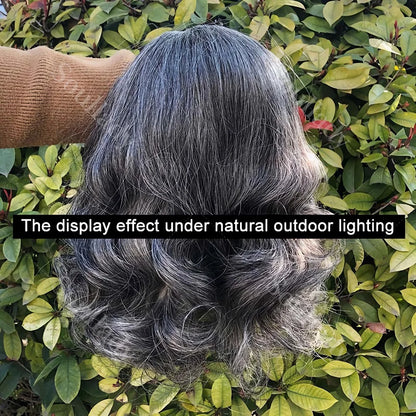 Soul Lady Salt & Pepper 5x5 Glueless HD Lace Closure Wig – Body Wave Bob, Silver Grey Loose Wave Human Hair for Black Women