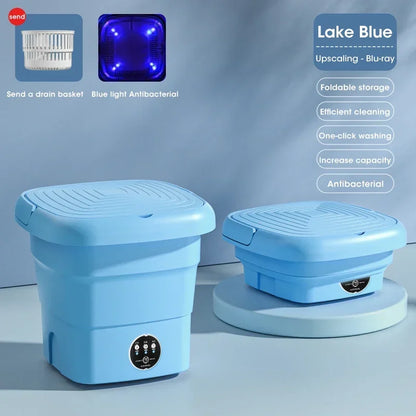 Portable Mini Washing Machine – 4.5L Washer for Socks, Underwear & Panties, Travel & Dorm Use, EU/US/UK/AU Plug