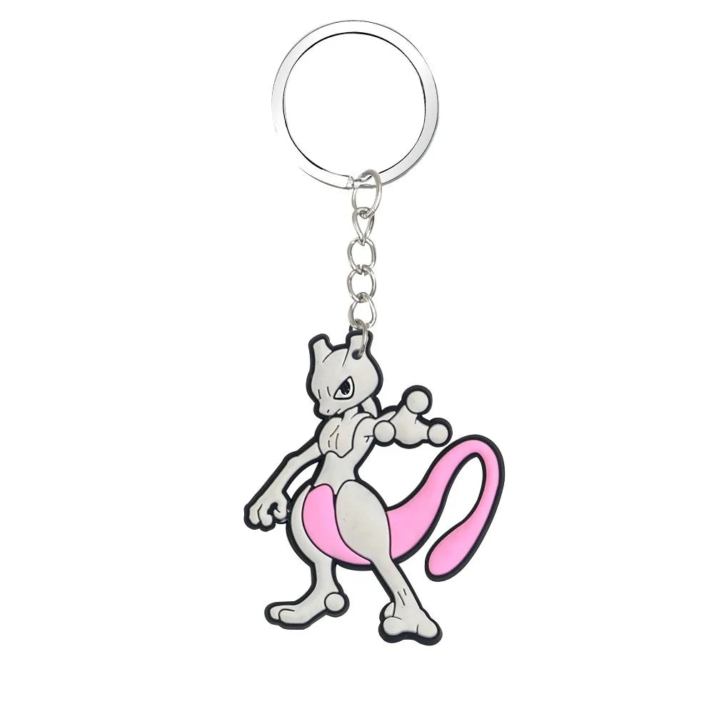 Pokémon PVC Keychain Set — Pikachu & Gengar Anime Figures, Cartoon Bag Pendant Accessories for Kids’ Birthday & Christmas Gifts
