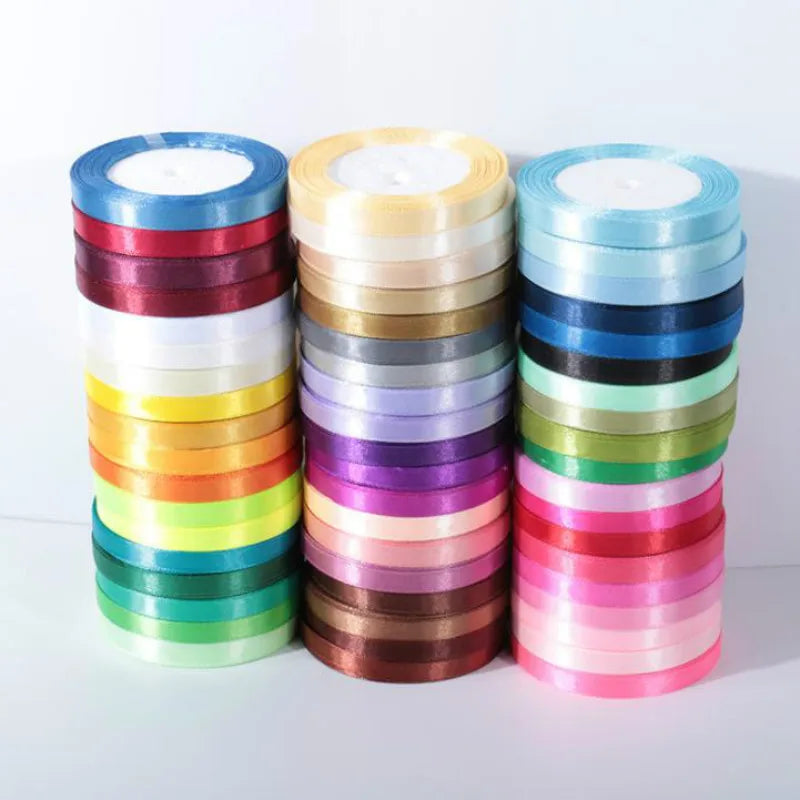 Silk Satin Ribbon Roll - 22M Craft Ribbon for DIY Bows Gift Wrapping Wedding Party Decorations in 6mm to 50mm Sizes