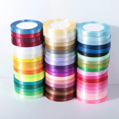 Silk Satin Ribbon Roll - 22M Craft Ribbon for DIY Bows Gift Wrapping Wedding Party Decorations in 6mm to 50mm Sizes