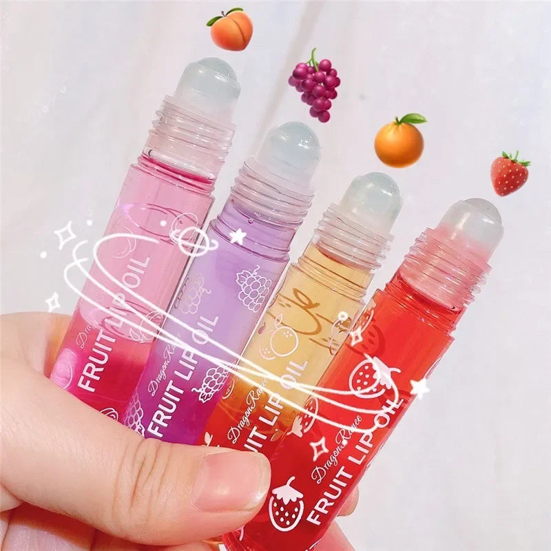 Fruit Lip Gloss Transparent Lip Oil – Moisturizing, Waterproof, Long-Lasting Liquid Lipstick to Reduce Lip Lines
