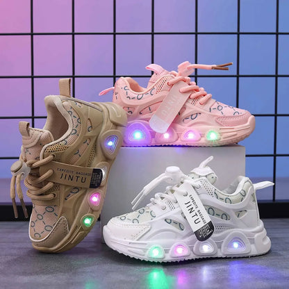 Kids LED Light-Up Shoes - Luminous Casual Sneakers for Baby Girls and Boys