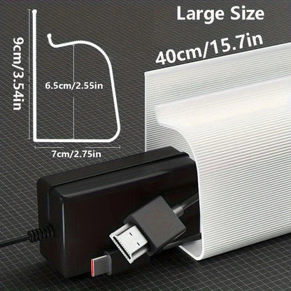 Under Desk Cable Management Tray – No-Drill Channel Raceway Cord Hider for Organized Workspace