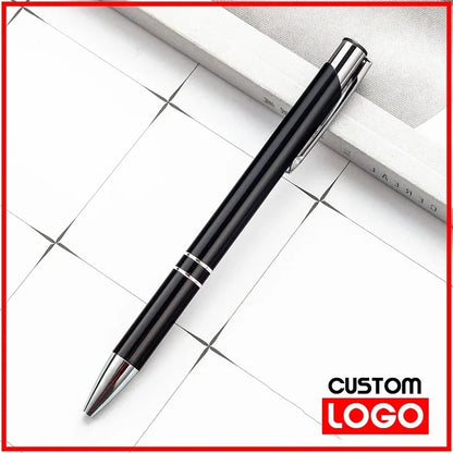 50PCS Custom Metal Ballpoint Pens — Personalized Engraved Logo Advertising Pen, Ideal Gift and Promotional Item