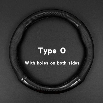 Universal Car Steering Wheel Cover — Carbon Fiber Leather, 3D Anti-Slip, Simple & Stylish Car Accessory