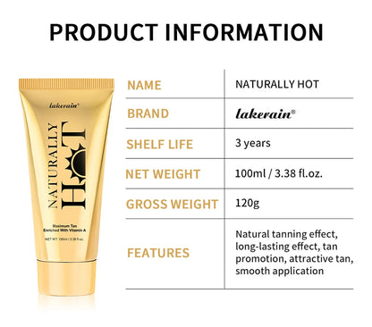AG Hot Tanning Cream — Long-Lasting Bronzer for Smooth, Non-Sticky Skin, Suitable for All Skin Types