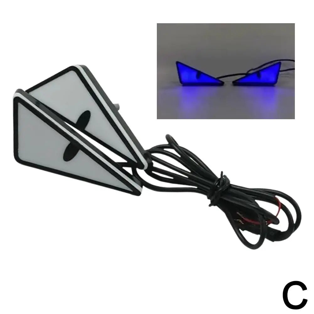 Universal Motorcycle LED Devil's Eyes Lights - Demon Eyes Mini Projector Headlight Lens Lamp for Car and Motorcycle Decoration