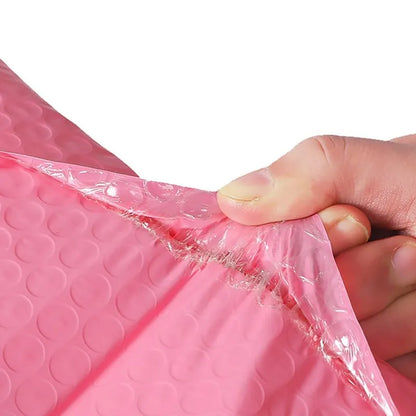 50/25pcs Pink Bubble Mailers – Self-Seal Padded Envelopes for Small Business Packaging – Available in Black/Blue
