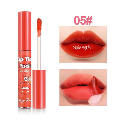 Peel-Off Waterproof Lip Glaze & Lip Stain – Long Lasting Non-Stick Matte Red Liquid Lipstick with Tattoo Tint Effect for All-Day Wear Makeup