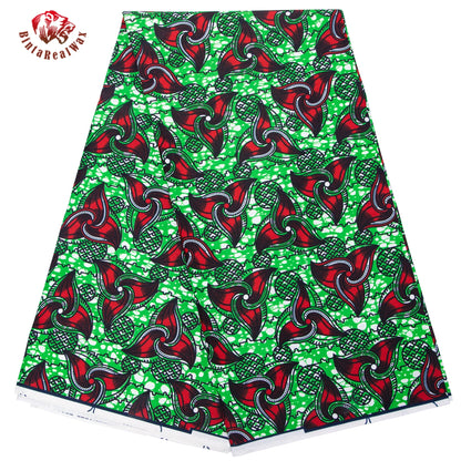 Bintarealwax Ankara Fabric - Wholesale Polyester Sewing Material for Women's Party Dresses FP6390