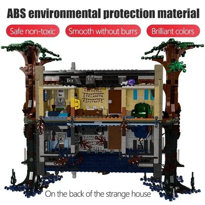 New Strange Story Upside-Down World Horror Model – 75810 Building Block Toy for Boys, Challenging Assemble
