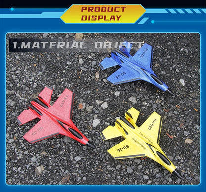 RC SU-35 Foam Fighter Jet – 2.4G Remote Control Glider Airplane Toy for Kids & Boys