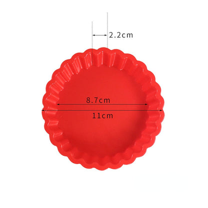 3PCS Silicone Tart Molds – Non-Stick Round Fluted Quiche & Flan Pan with Loose Bases for Cake & Pizza Baking