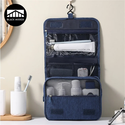 Portable Toiletry Washbag with Hanging Hook | Waterproof Cosmetic Storage Bag for Travel, Men & Women