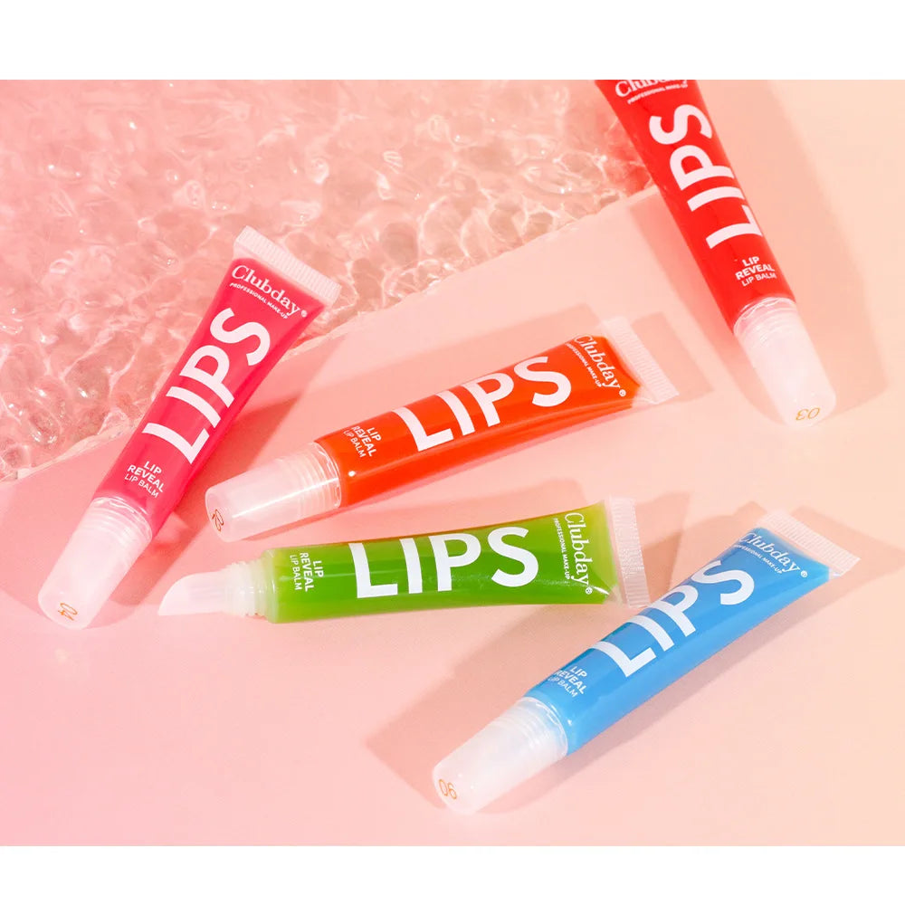 Clubday 9-Color Lip Balm Set – Moisturizing Fruit Lip Oil with Mirror, Long-Lasting Hydrating Lip Gloss