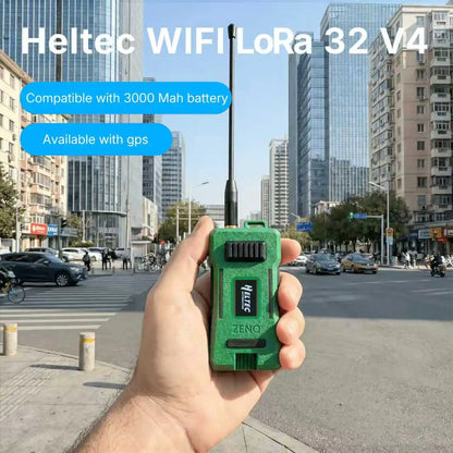 Meshtastic Heltec WiFi LoRa 32 V4 Meshcore - ESP32-S3 SX1262 Dev Board with GPS, Antenna & Zeno Kit Case