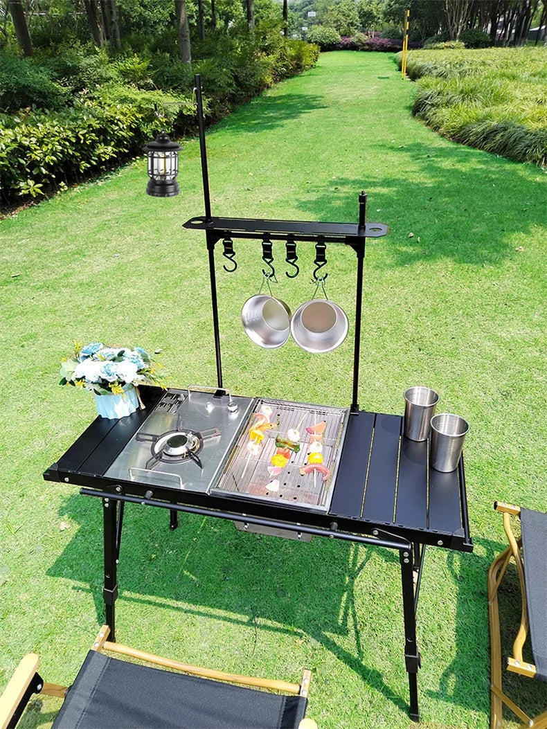 Lohascamping Folding IGT Table – Lightweight Adjustable Backpack Table for BBQ, Burner & Multifunctional Use
