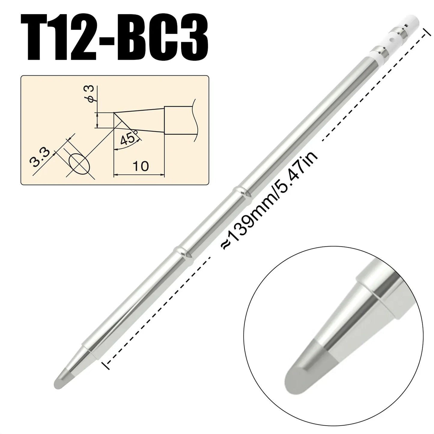 T12 Soldering Iron Tips - Universal Replacement Tips for Hakko FX951 FX-950 Welding Stations