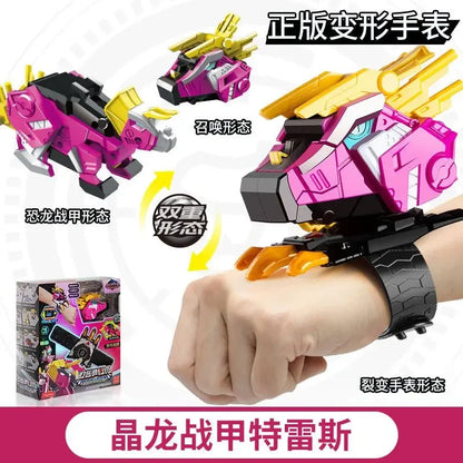 Genuine Mini Secret Service Watch Toy – Boy's Mecha Deformation Robot & Super Dinosaur Power